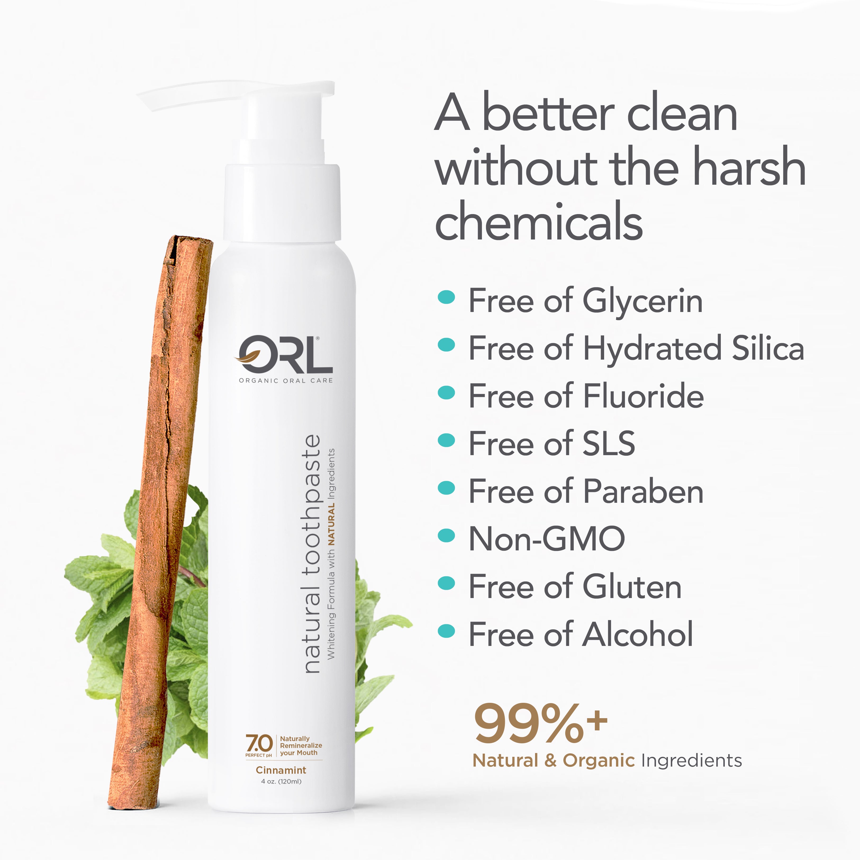 Dentifrice biologique et naturel sans fluor à l'hydroxyapatite