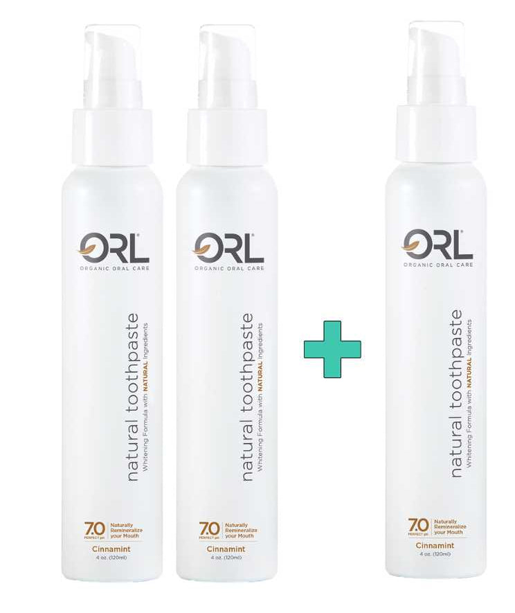 Grommet Exclusive B - Buy 2 Get 1 Free Fluoride Free Organic & Natural Toothpaste with Hydroxyapatite ORL LABS