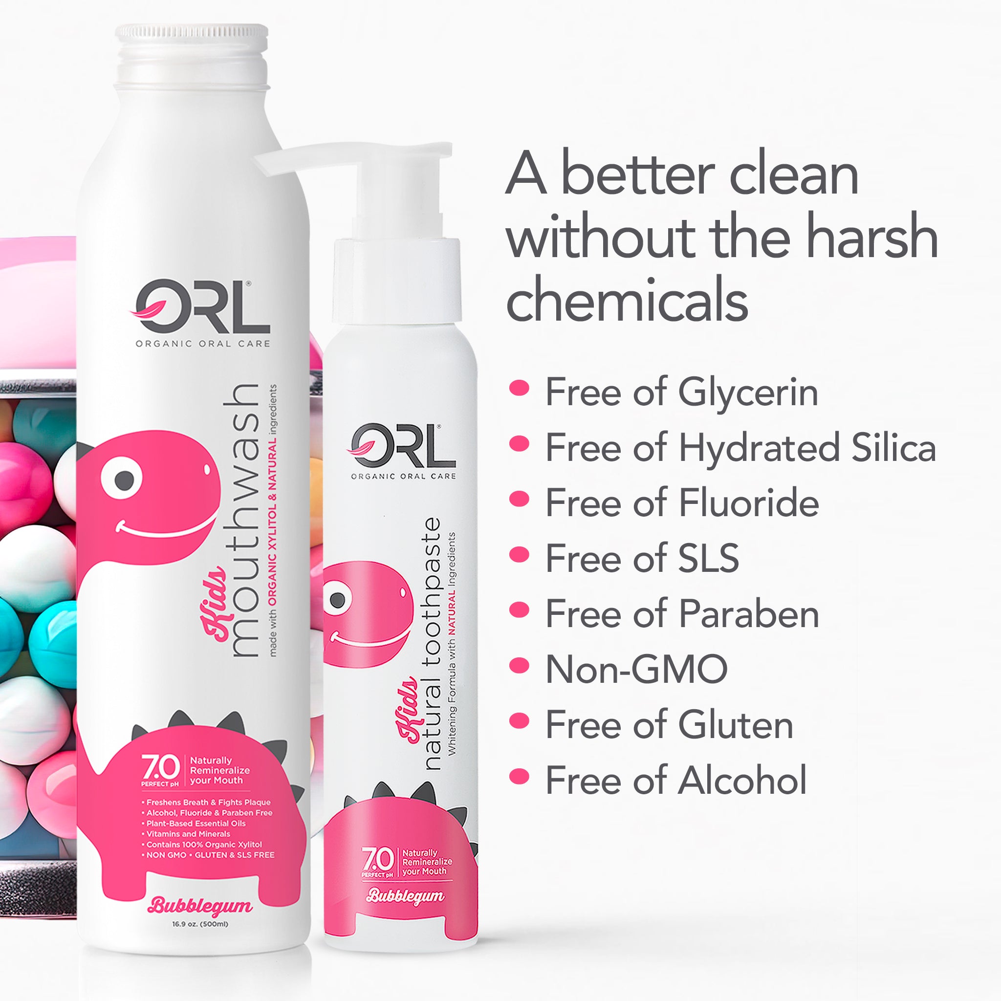 Coffret pour enfants - Dentifrice et bain de bouche Bubblegum