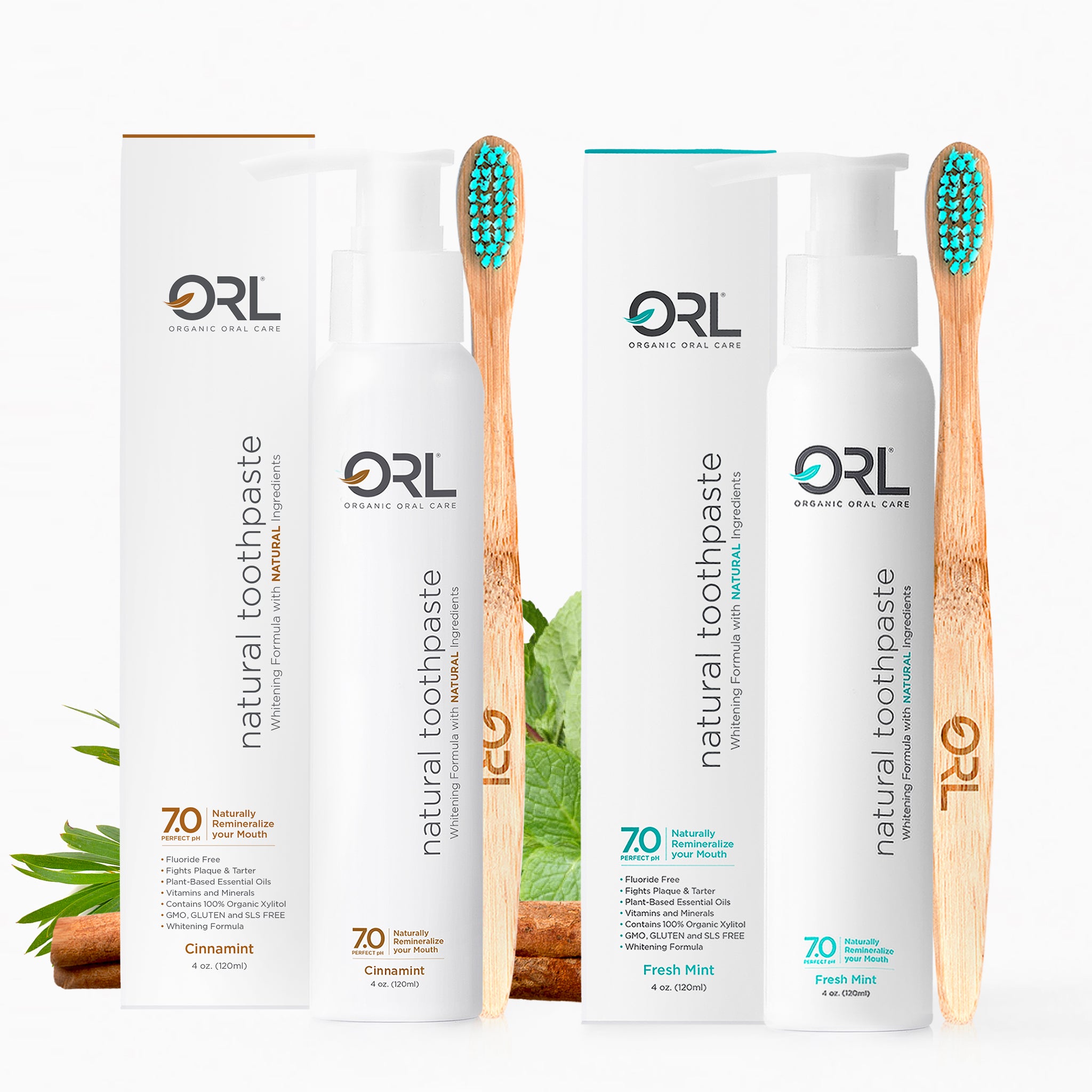 Duo de dentifrice Yours & Mine - Menthe fraîche et cannelle