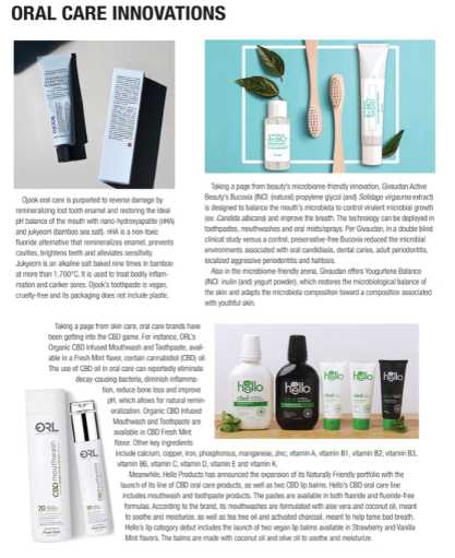 Global Cosmetic Industry Magazine - ORL oral care innovations ORL