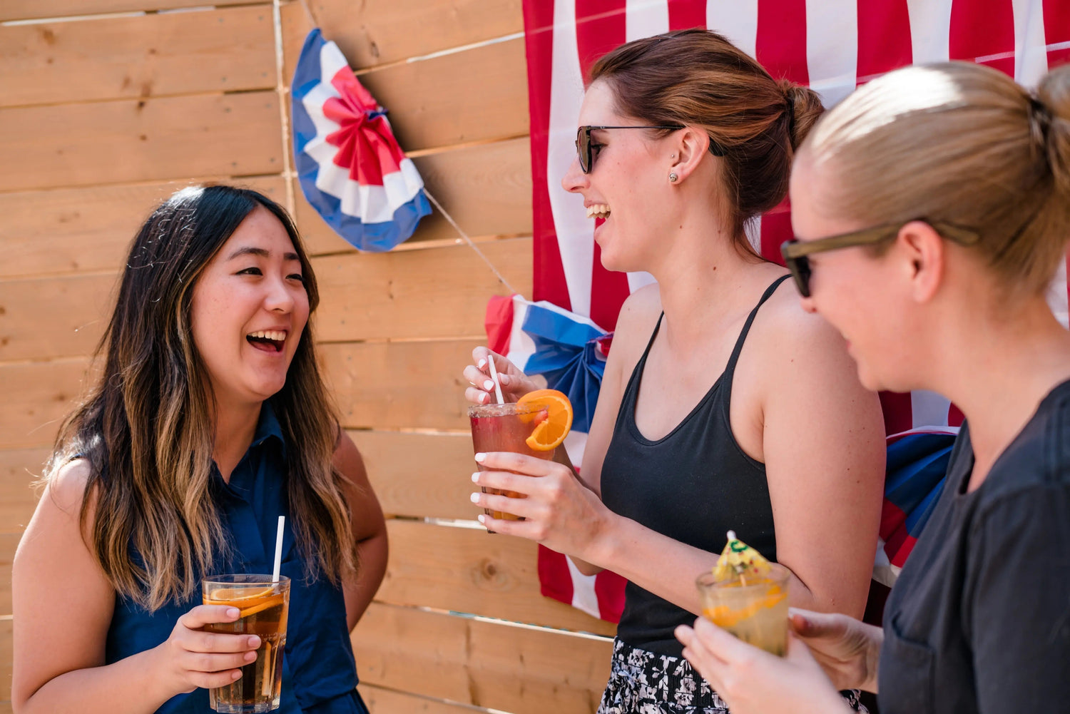3 women enjoying a conversation