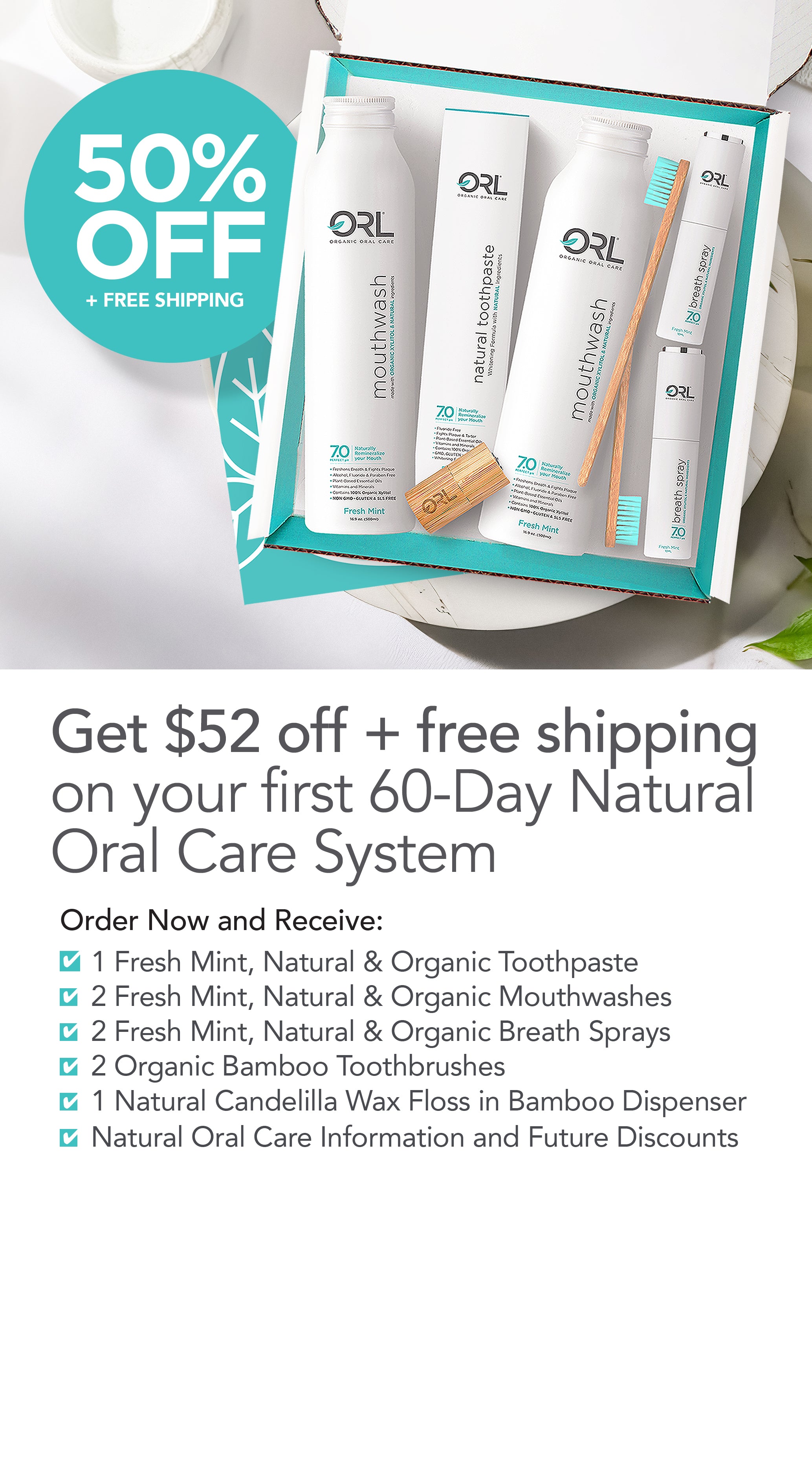 60-Day Natural Oral Care Protection Subscription Box | FREE Shipping
