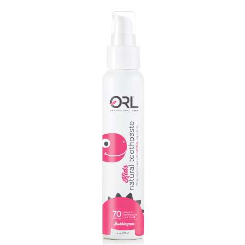 ORL Bubblegum Toothpaste bottle - Organic and natural and fluoride free with hydroxyapatite