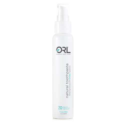ORL Fresh Mint Toothpaste bottle - Organic and natural and fluoride free with hydroxyapatite