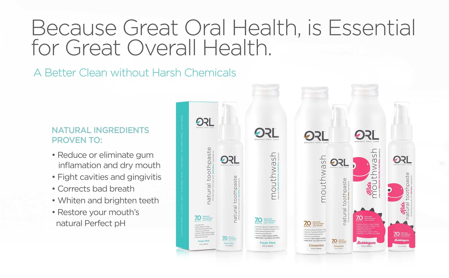Fluoride Free Organic & Natural Toothpaste with Hydroxyapatite ORL LABS