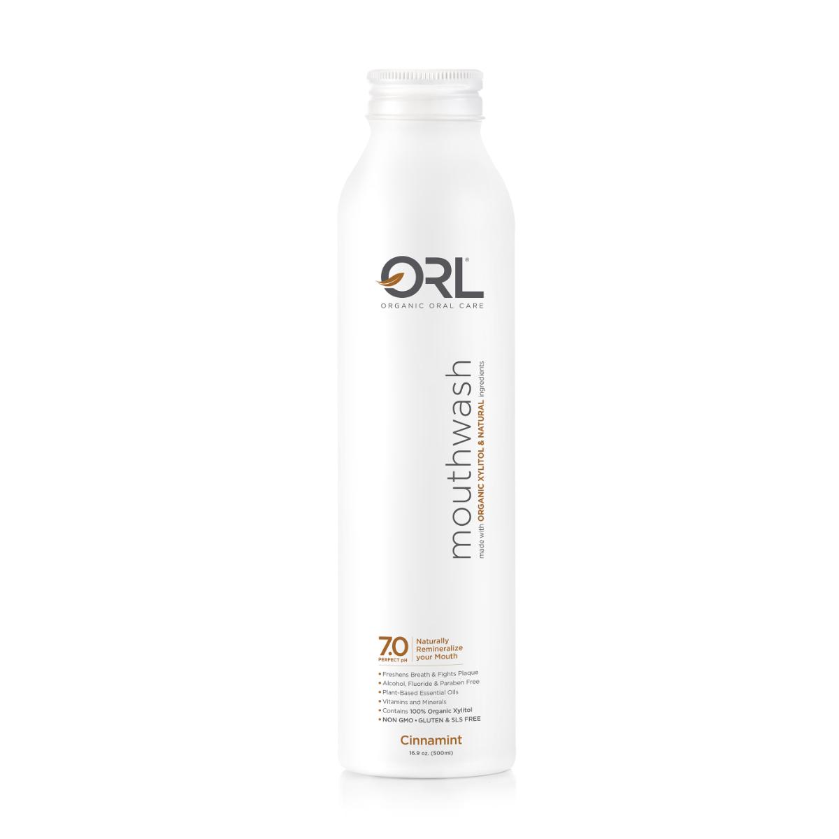 ORL Cinnamint Natural Mouthwash made with the Finest Clean Ingredients