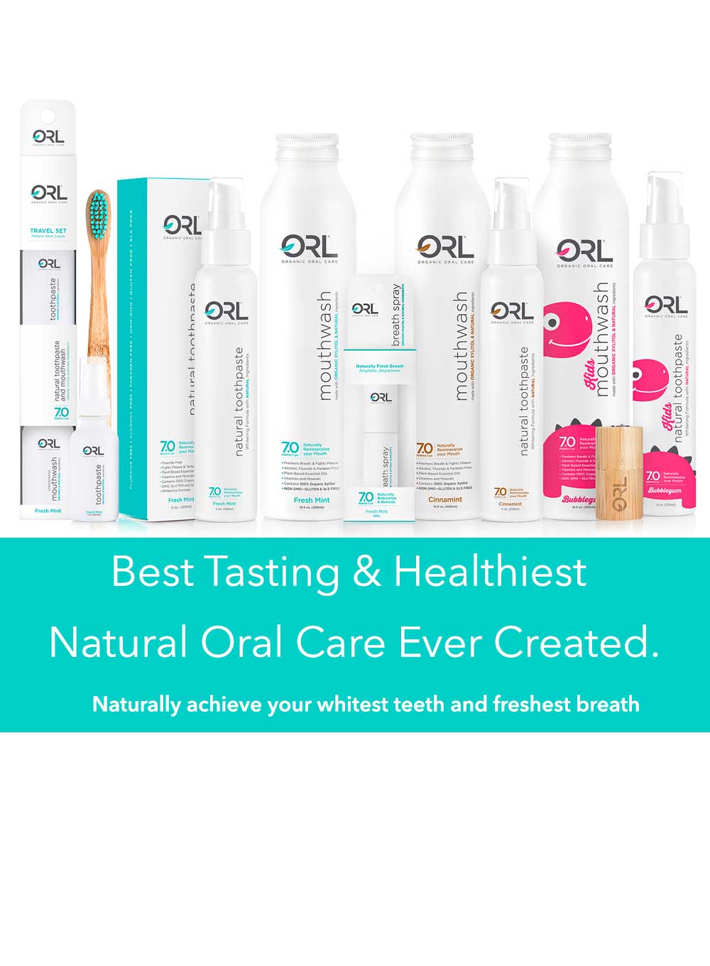 Fluoride Free Toothpaste, Mouthwash, Breath Spray | ORL Oral Care
