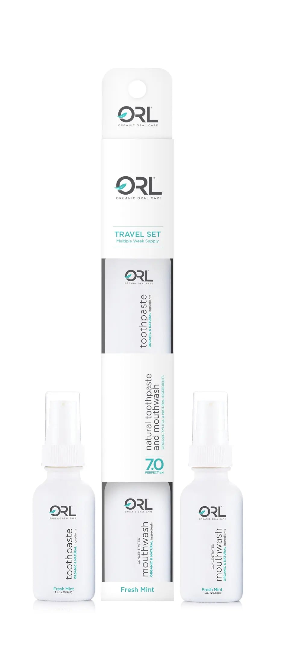 Travel Hydroxyapatite Toothpaste & Mouthwash | Eco-friendly