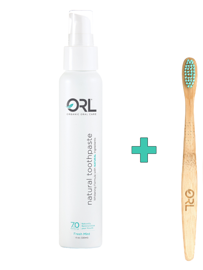 Save Club Exclusive! | ORL Natural Toothpaste with Hydroxyapatite + Free Bamboo Toothbrush