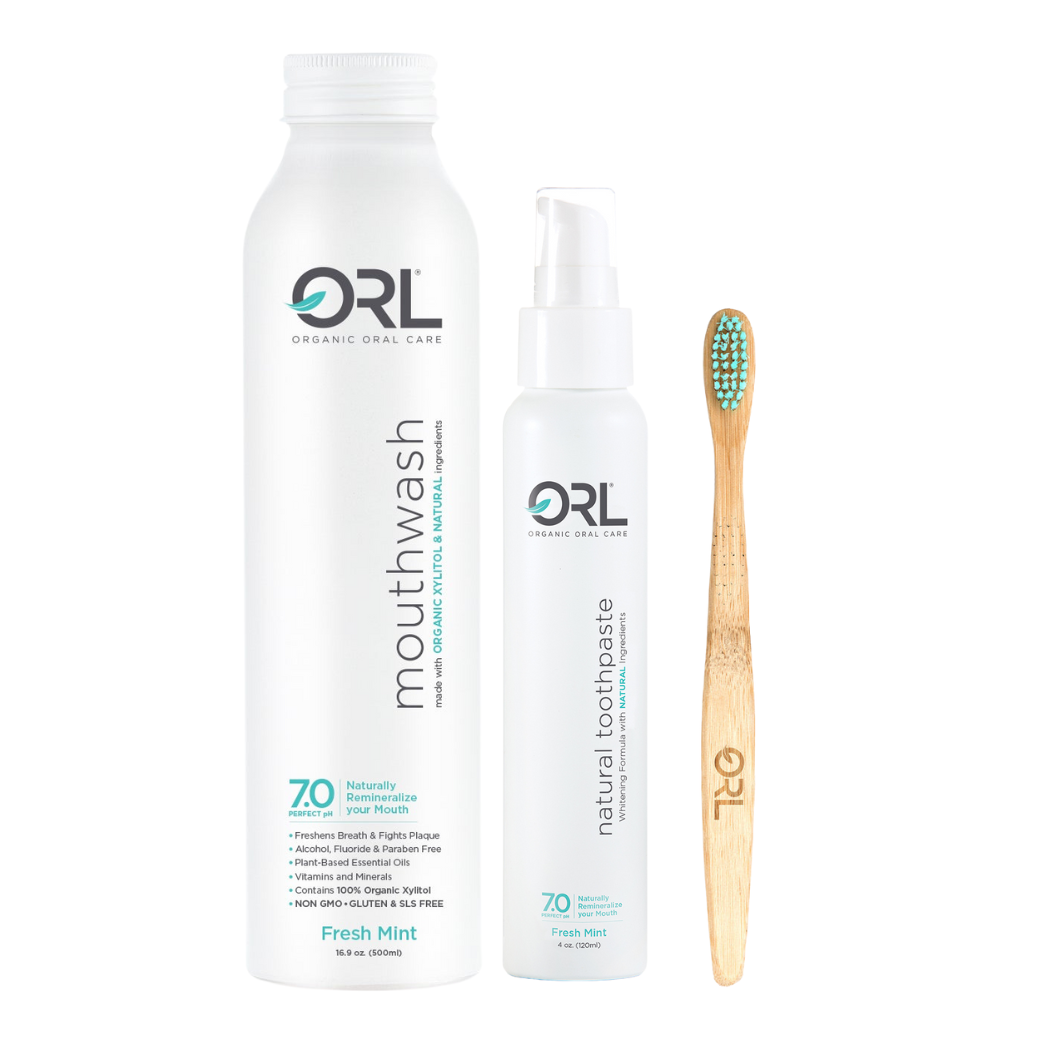 Special Offer Fresh Mint Bundle - Toothpaste & Mouthwash - Plus Free Bamboo Toothbrush Included! ($7.99 Value)